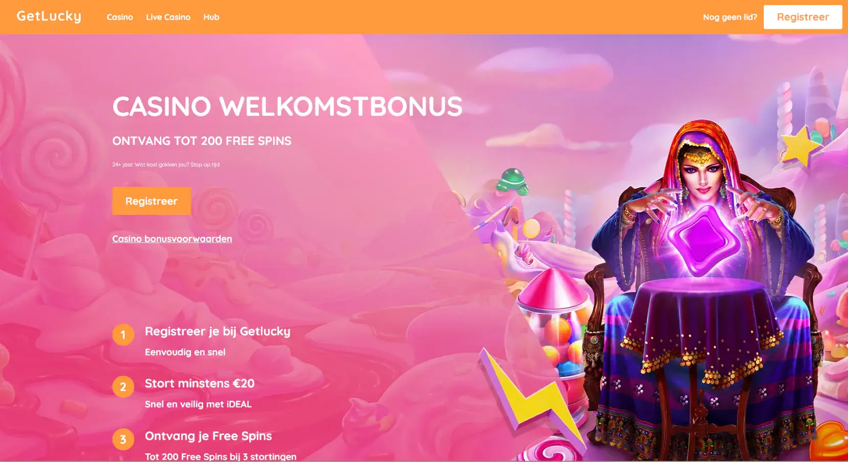 Actuele GetLucky welkomstbonus en bonusvoorwaarden